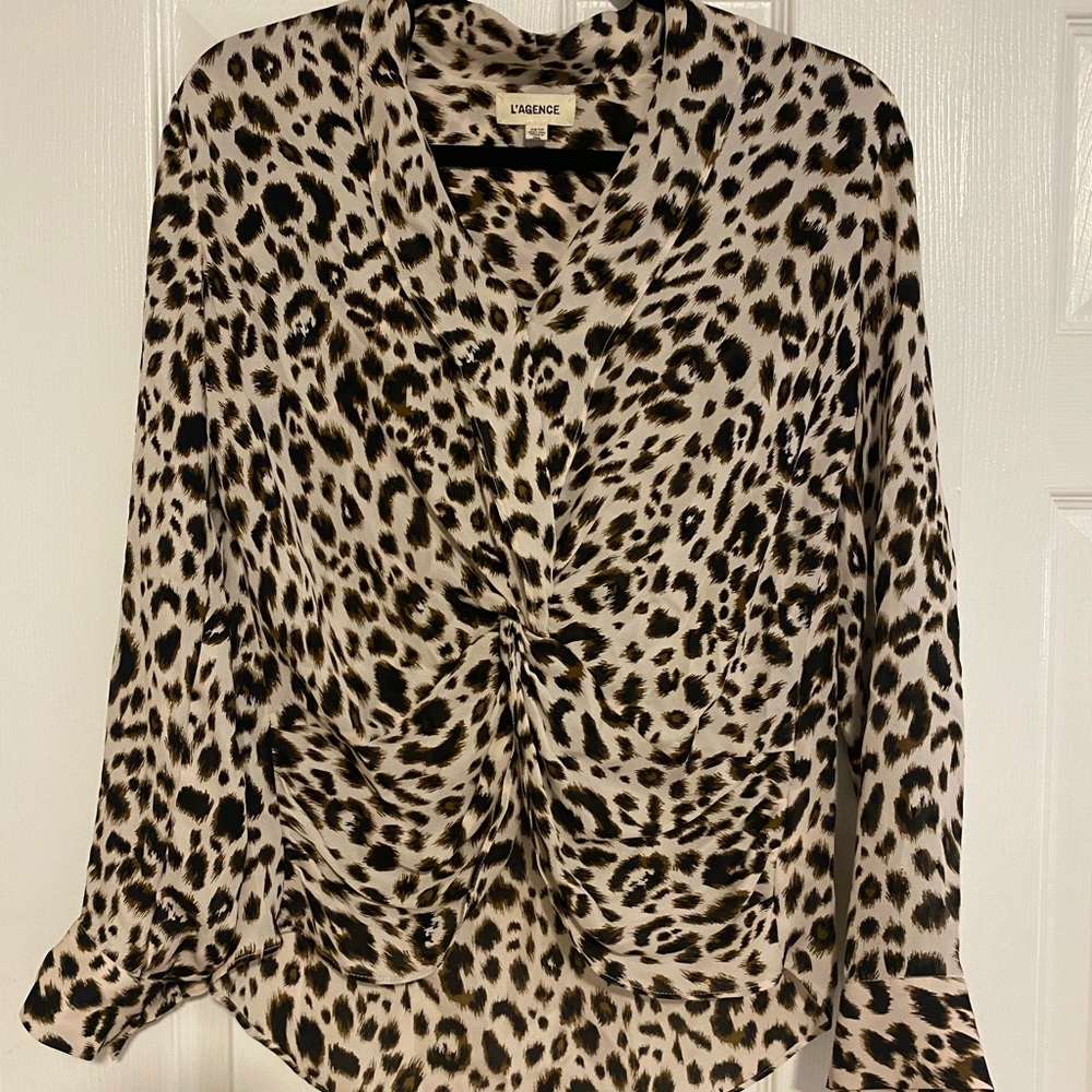 L’AGANCE Leopard Blouse